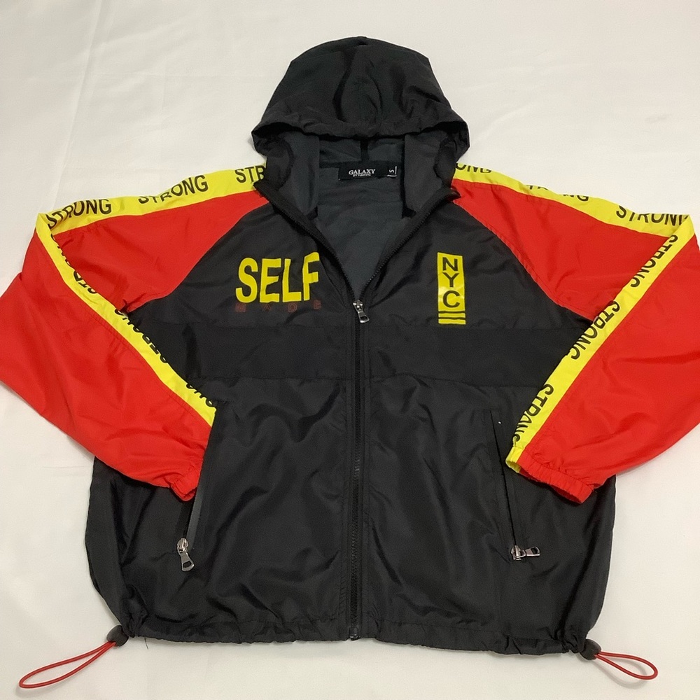 Galaxy by Harvic Zip up nylon lightweight jacket S  (W323)